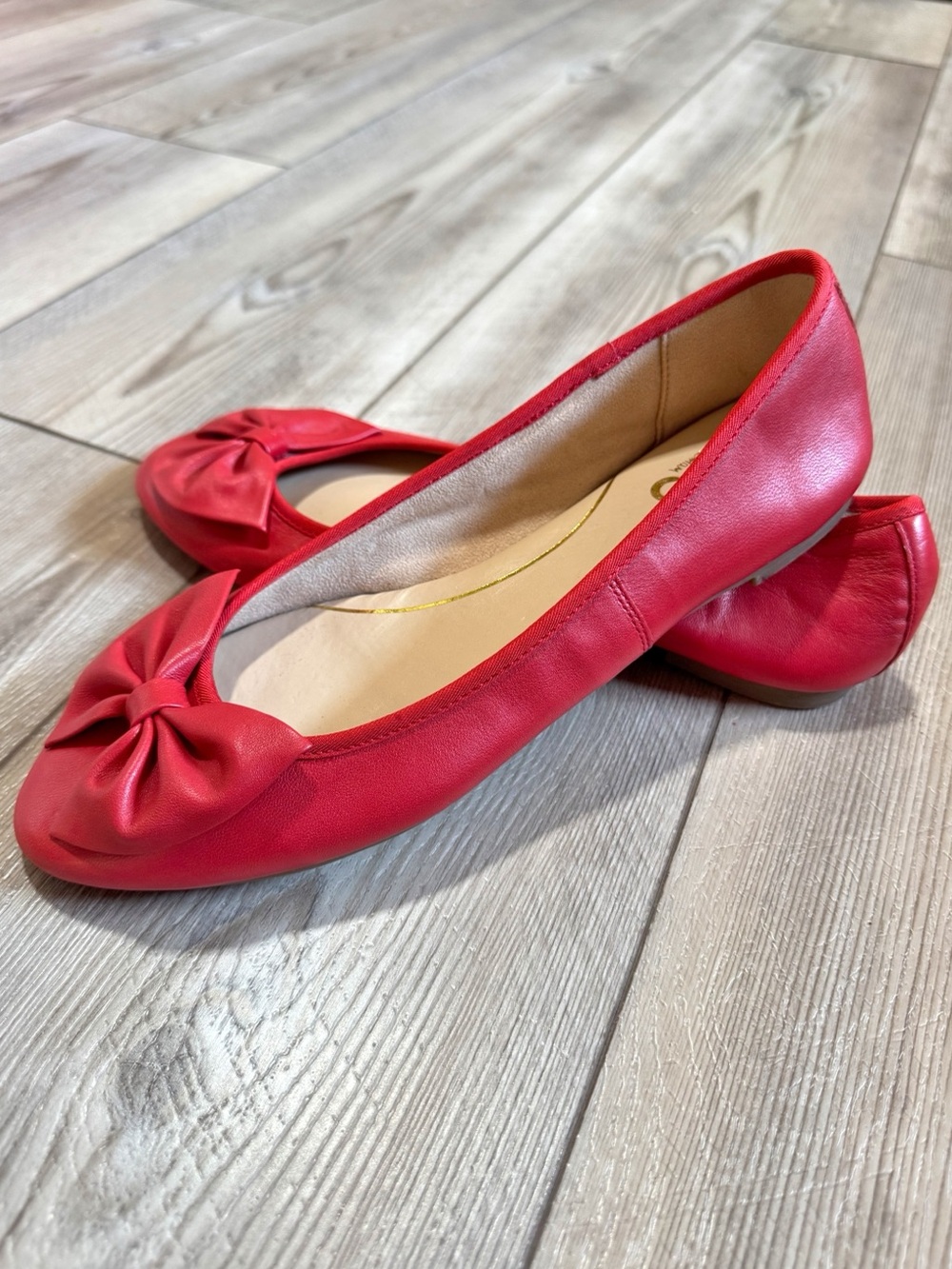 Circus by Sam Edelman Red Leather Bow Ballet Flats – Size 8.5
